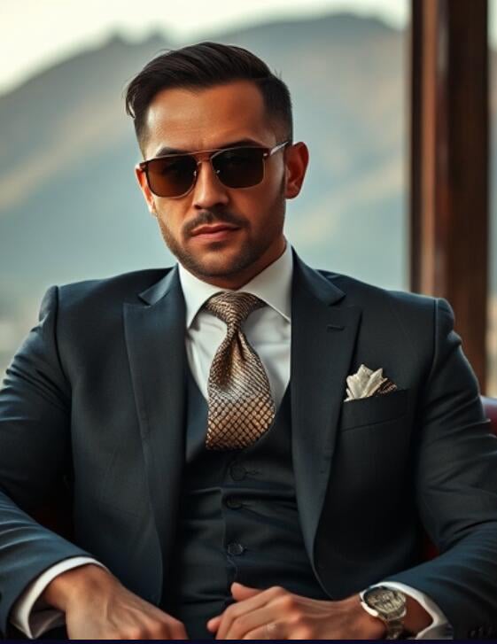 Confident man in a tailored suit, representing the personal qualities sugar daddies commonly value in a connection